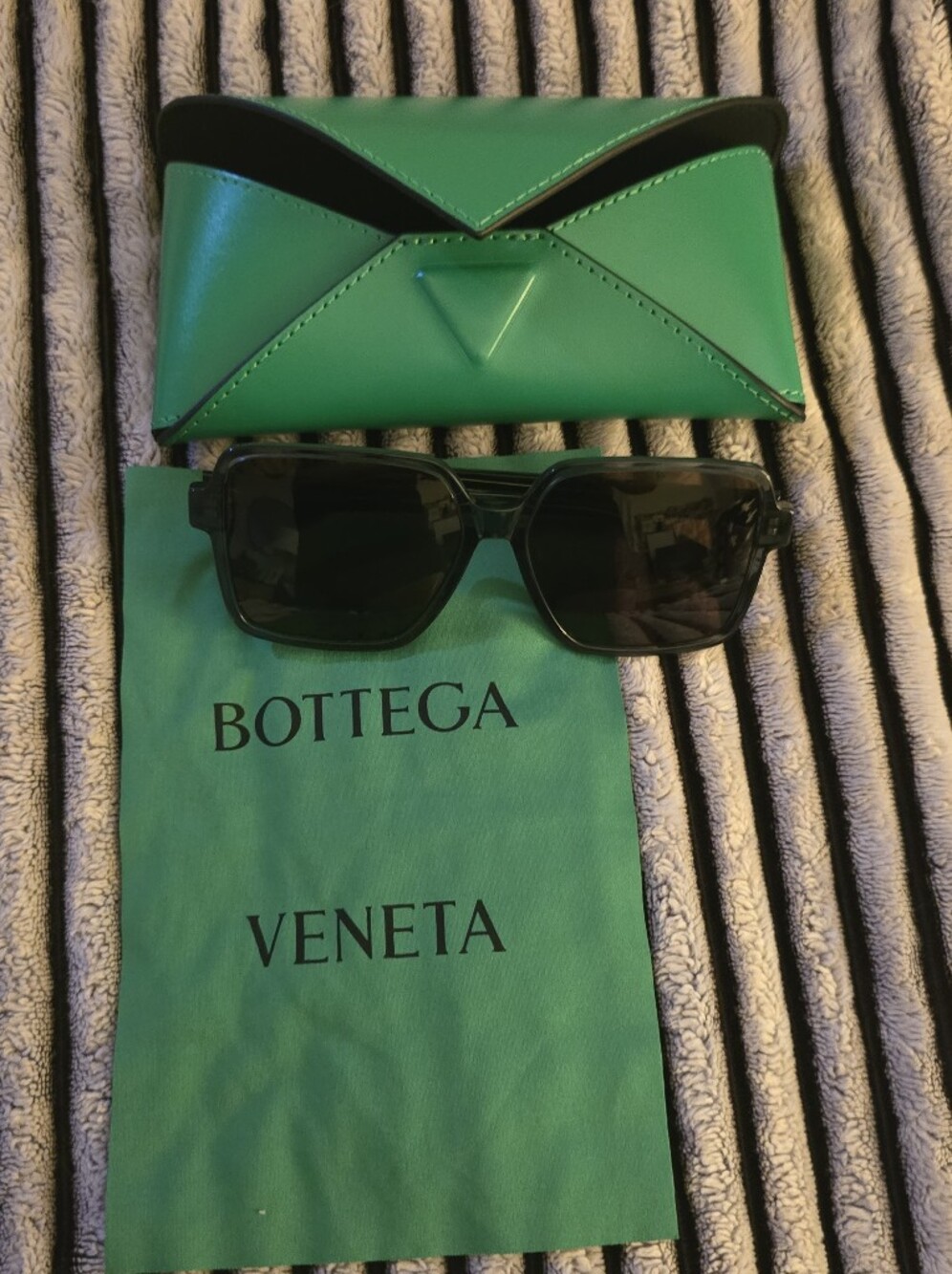 New Bottega Veneta Sunglasses BV1317SK Women's Large Square Frames (59-15-145)